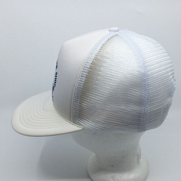 Vintage Floyd’s Barber Shop Mayberry NC white trucker hat SnapBack Andy Griffith - Picture 5 of 16